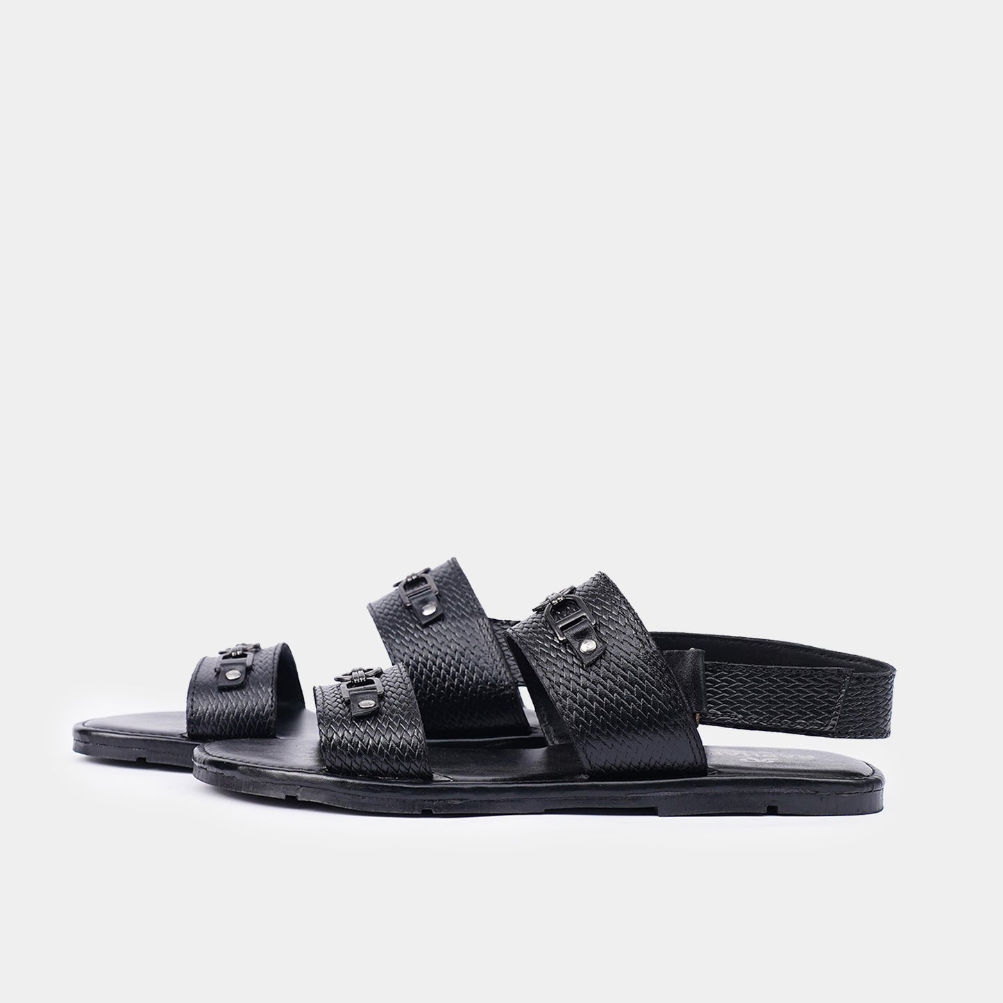 Men's Premium Leather Sandal - Art No-BLK 321