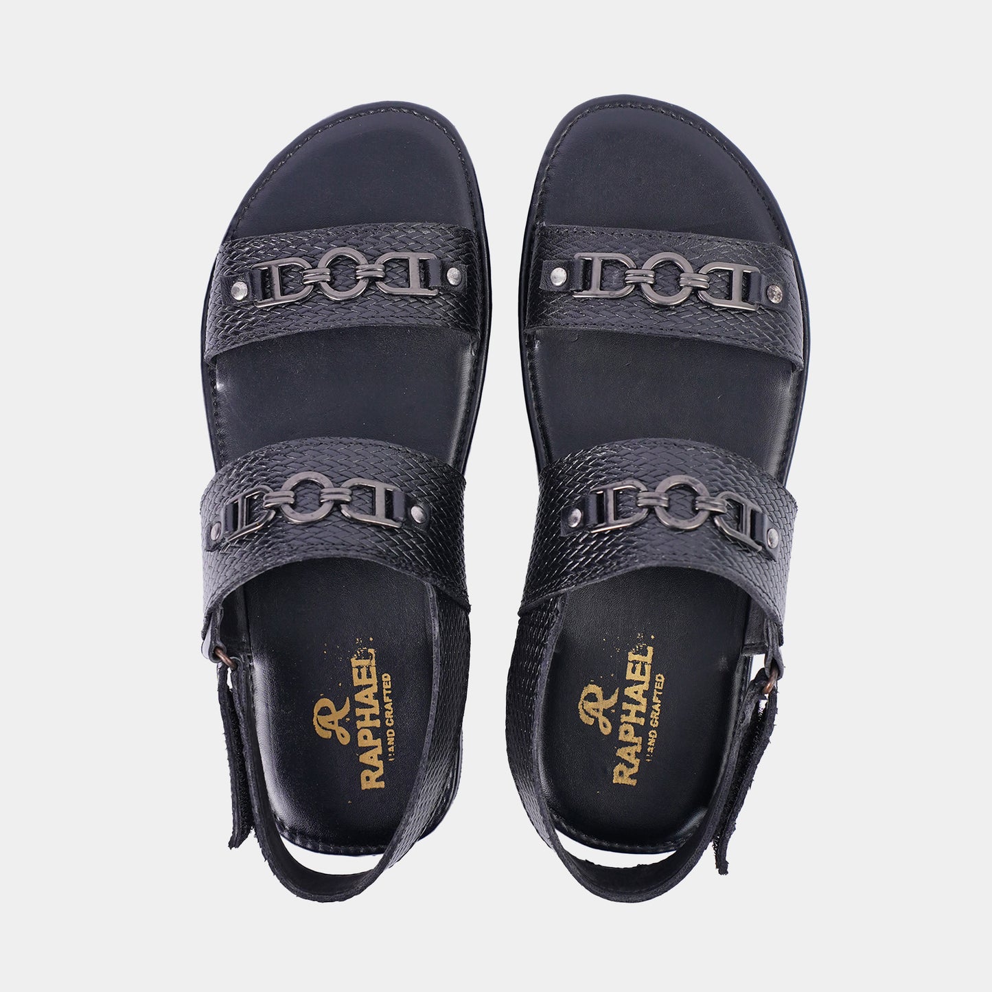 Men's Premium Leather Sandal - Art No-BLK 321