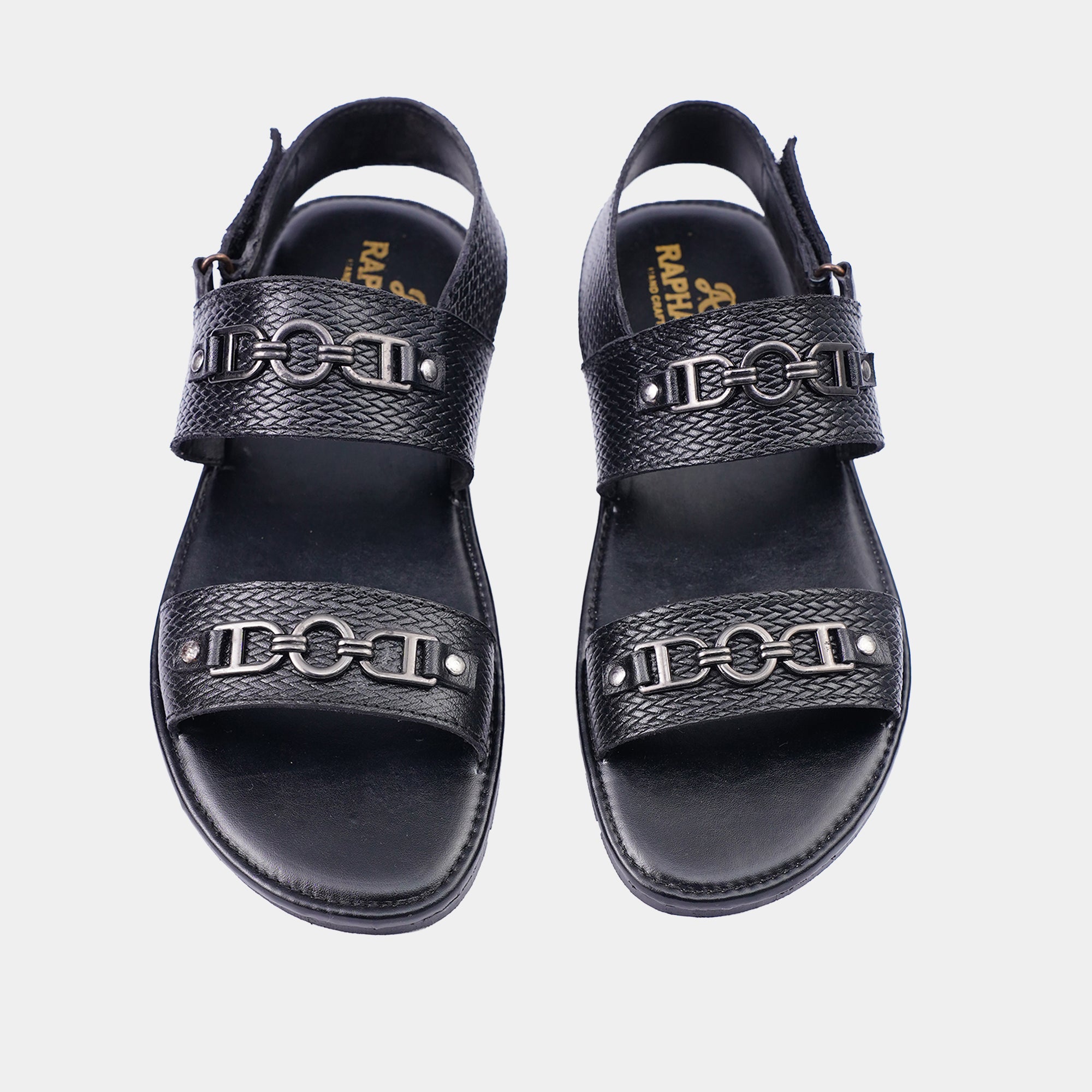 Men's Premium Leather Sandal - Art No-BLK 321 – The Raphael Store