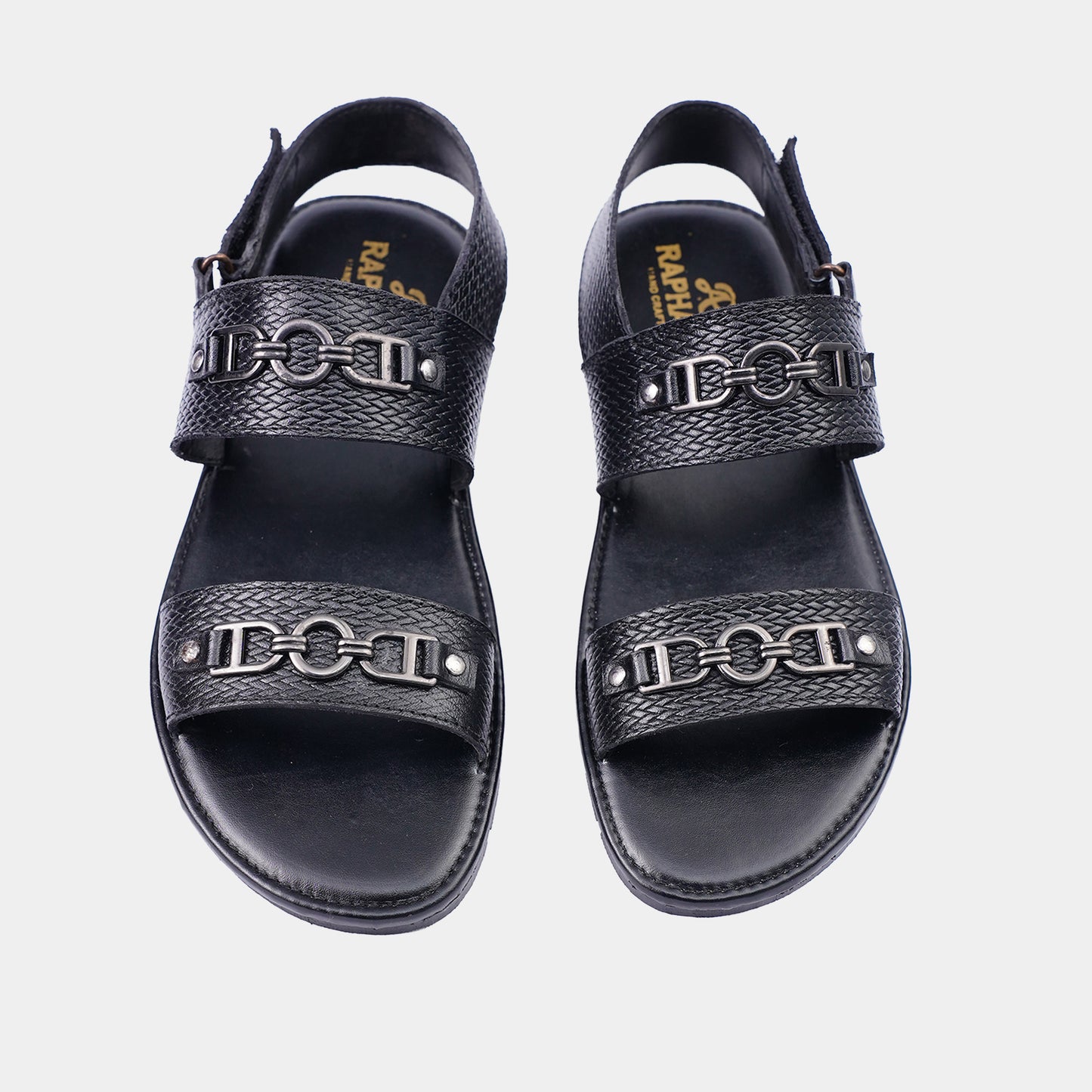 Men's Premium Leather Sandal - Art No-BLK 321