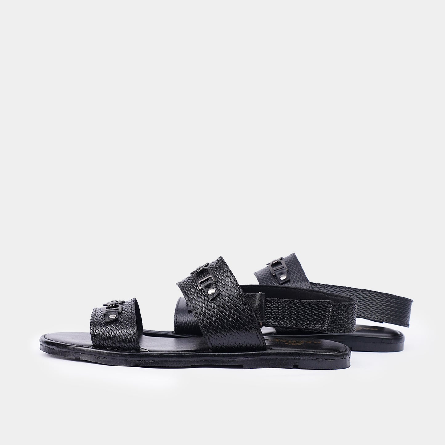 Men's Premium Leather Sandal - Art No-BLK 321
