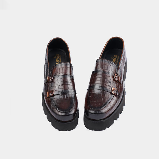 T12 brown chunky loafer